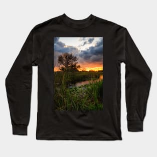 Florida Wetland at Sunset Long Sleeve T-Shirt